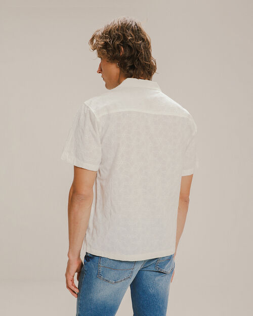 Camisa Blanca Relax Textura